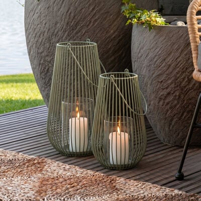 Aava lyhty 35 cm oliivinvihreä